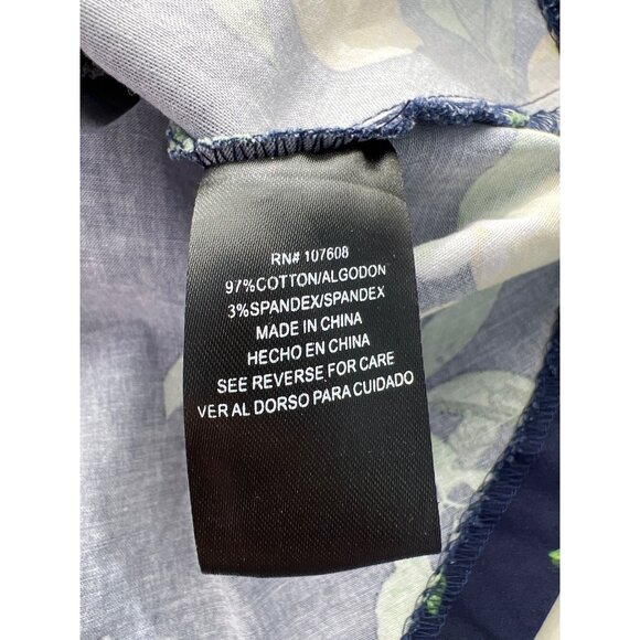 Chetta B Lemon Dress Size 4 Fit and Flare A Line Navy Floral Sundress Boho - Picture 5 of 7